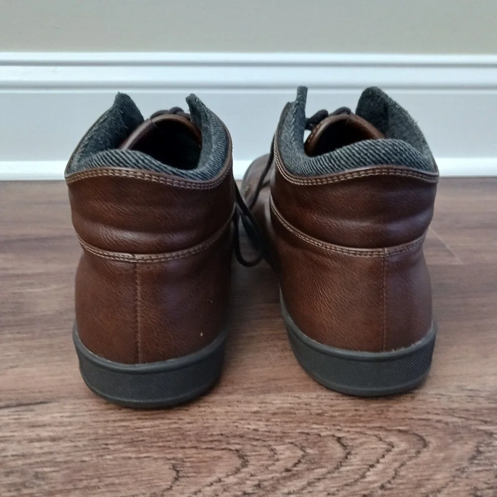ALDO Men's Brown Leather High Hi Top Lace‎ Up Boots Size 12